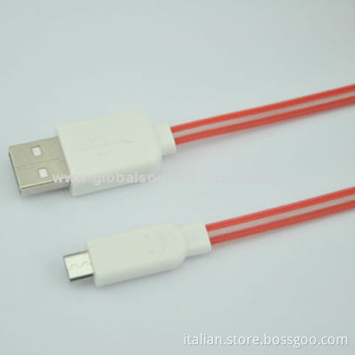 Micro Smile Face USB LED Lighting Cable for Samsung/HTC Android Smartphones